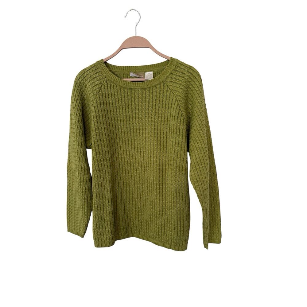 Vintage Liz Claiborne Liz Wear size medium green crewneck sweater NEW